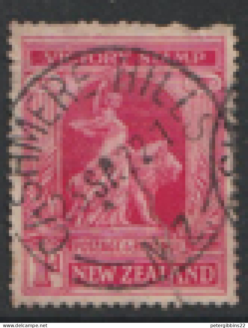 New  Zealand  1920 SG  454a   1d Victory  Bright Carmine  Fine Used - Used Stamps
