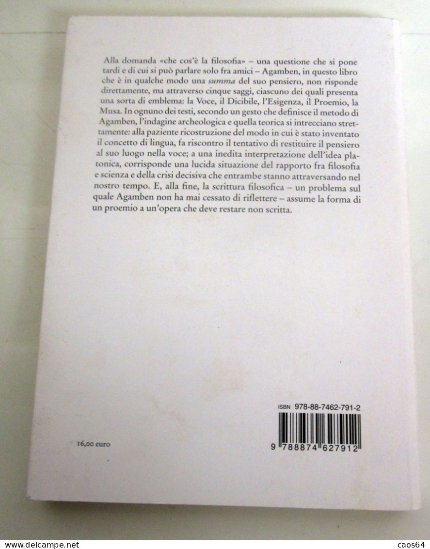 Giorgio Agamben Che Cos'è La Filosofia? 2016 Quodlibet - History, Biography, Philosophy