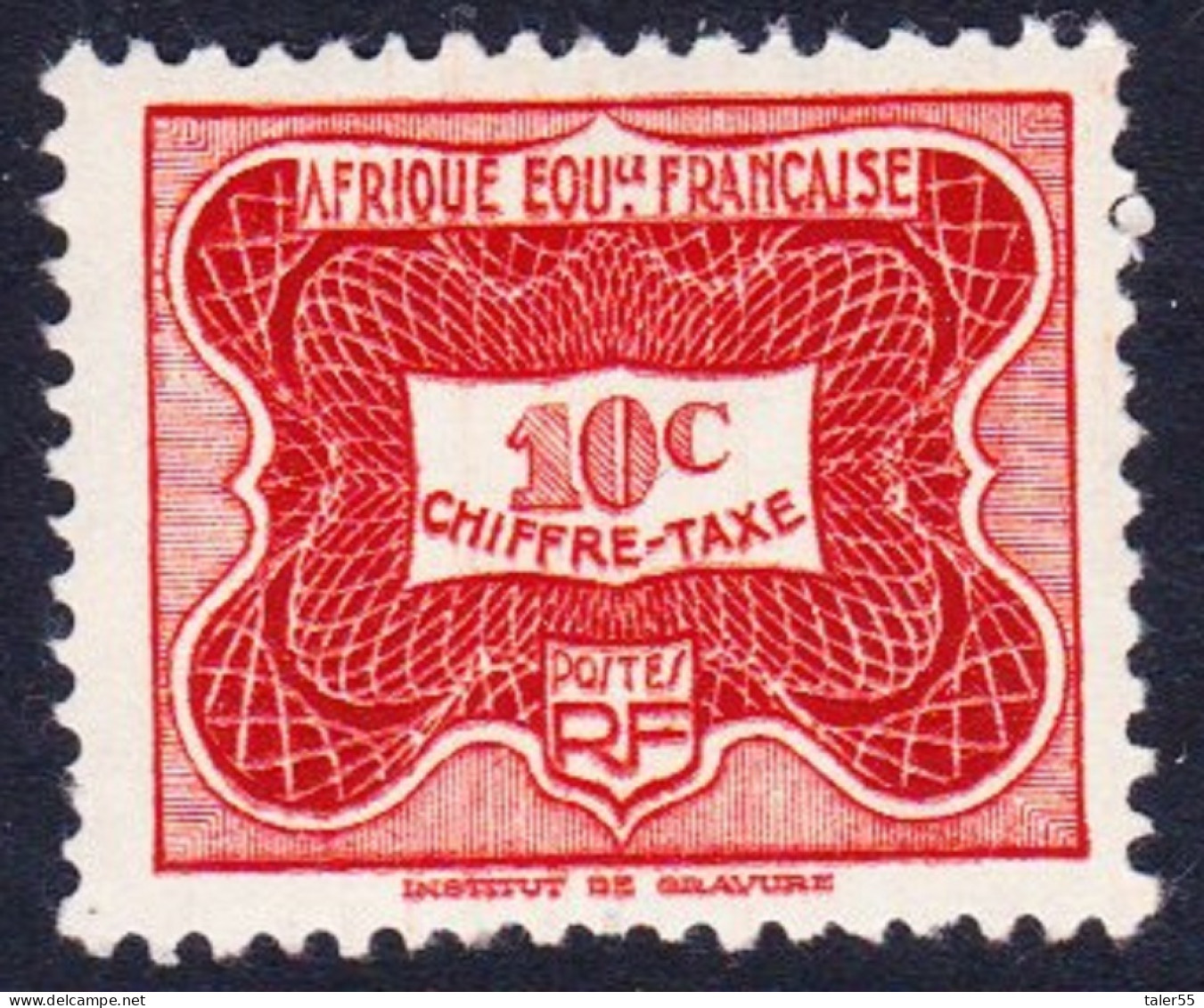 Fr. Eq. Africa Postage Due 10c 1947 MNH SG#D257 Sc#J12 - Autres & Non Classés