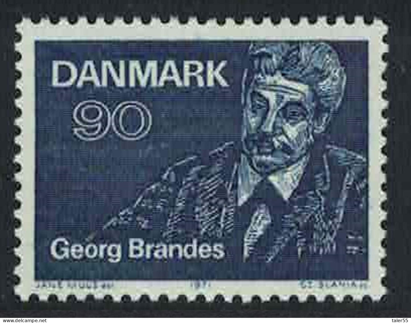 Denmark First Lectures By Georg Brandes Writer 1971 MNH SG#535 - Unused Stamps