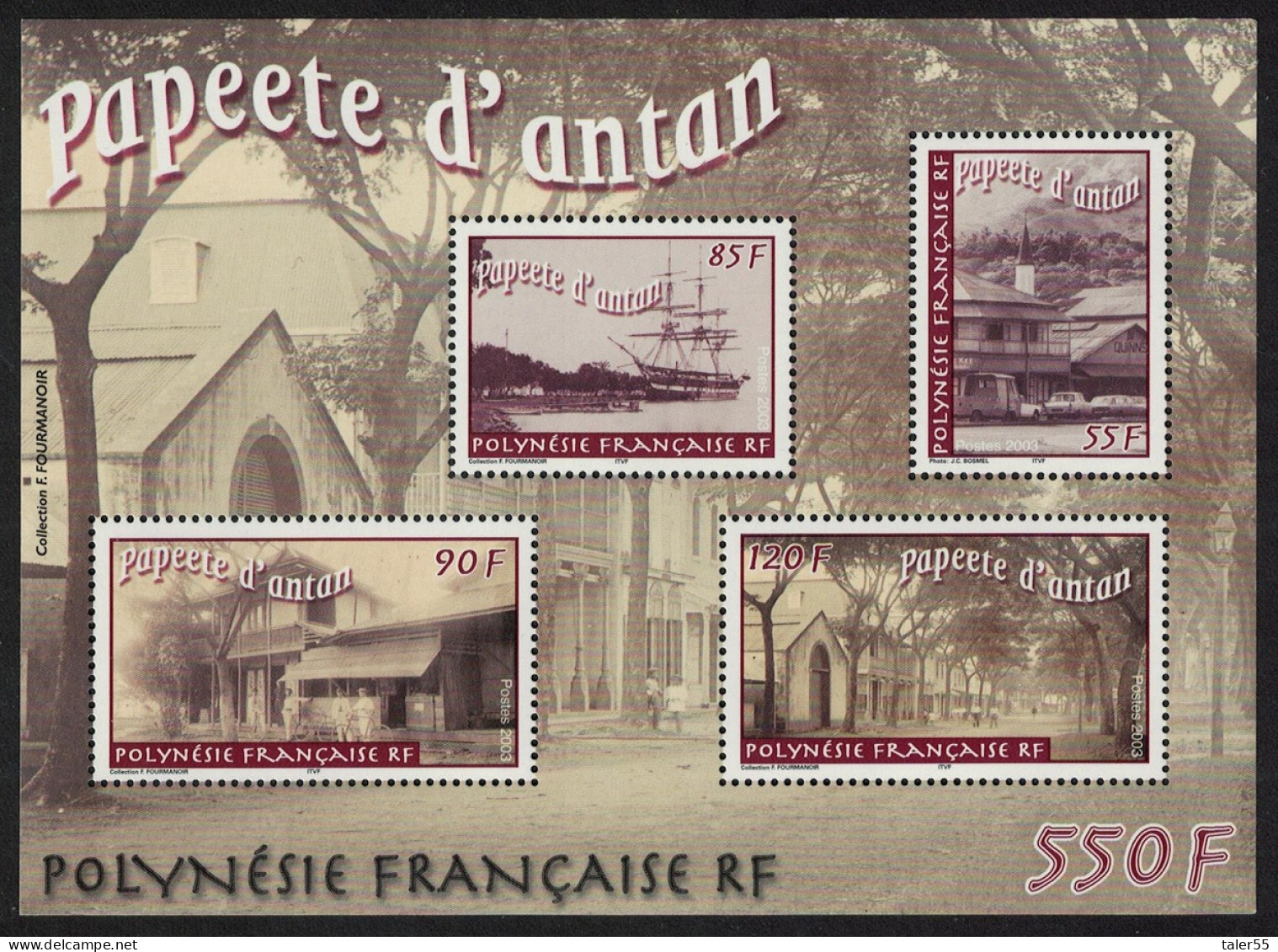 Fr. Polynesia Papeete In Old Photographs MS 2003 MNH SG#MS956 MI#Block 29 - Unused Stamps