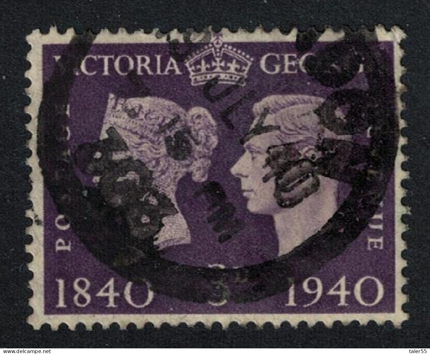 Great Britain Centenary Of First Adhesive Postage Stamps 3d Key Value 1940 Canc SG#484 - Gebraucht