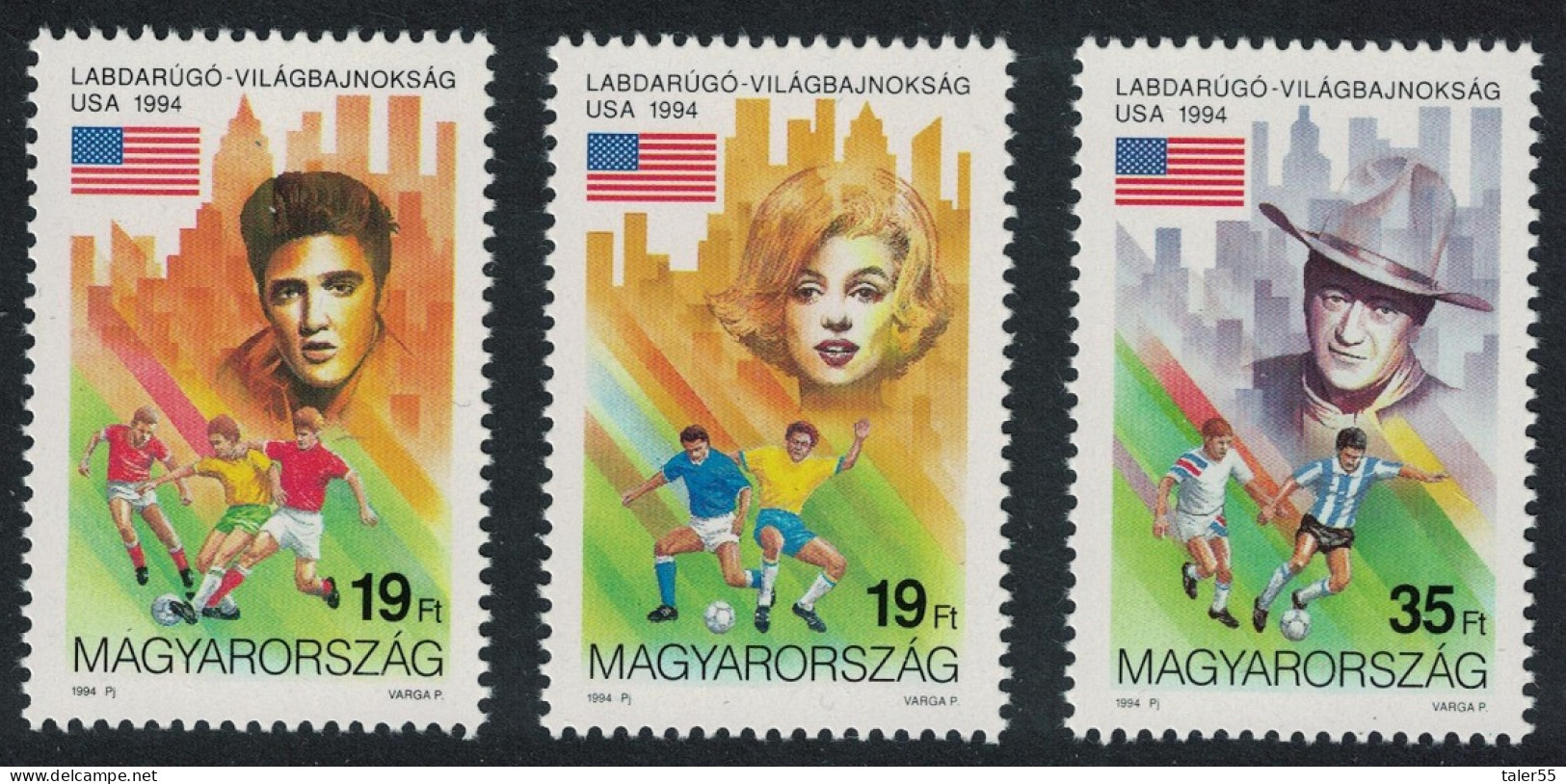 Hungary World Cup Football Championship USA American Entertainers 3v 1994 MNH SG#4196-4198 - Neufs