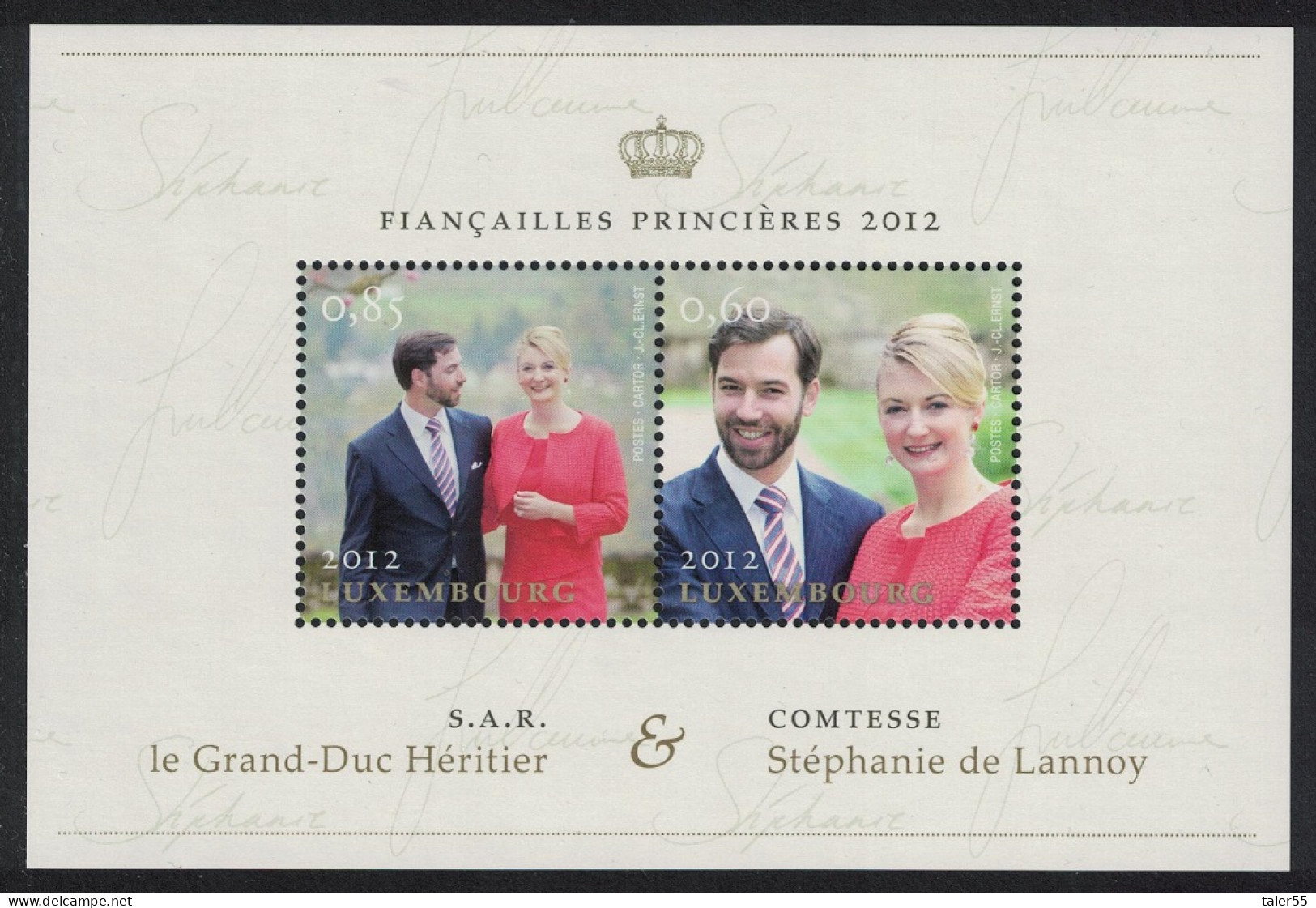 Luxembourg Prince Guillaume Countess De Lannoy MS 2012 MNH SG#MS1950 MI#Block 29 - Unused Stamps