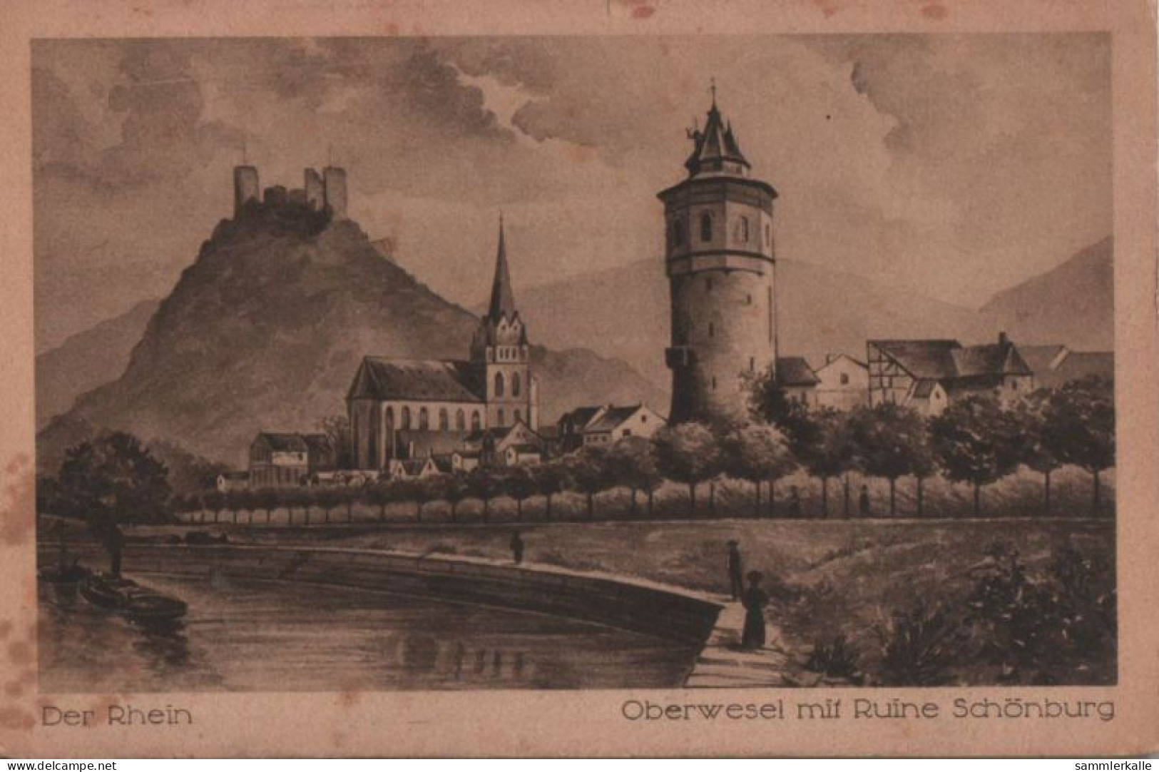 62002 - Oberwesel - Mit Ruine Schönburg - Ca. 1935 - Oberwesel