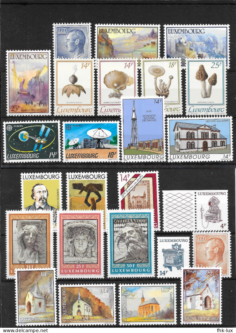 TIMBRES NEUFS LUXEMBOURG ANNEE 1991 COMPLETE - Años Completos