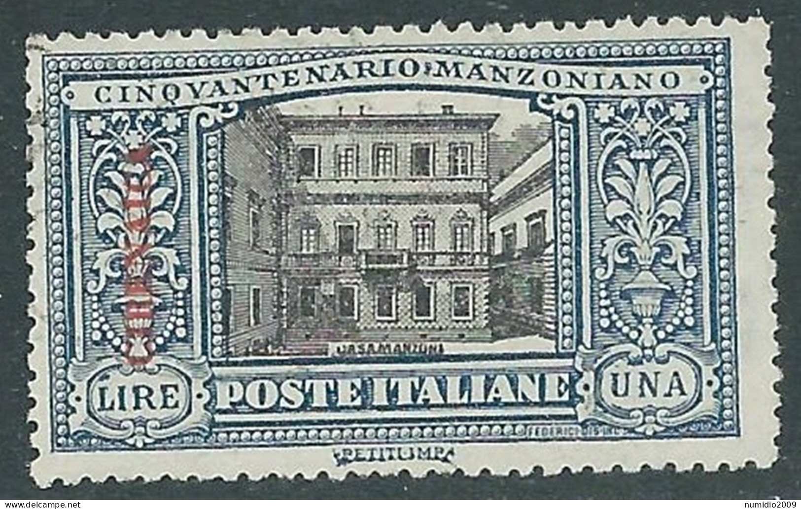 1924 CIRENAICA USATO MANZONI 1 LIRA - RA12-2 - Cirenaica