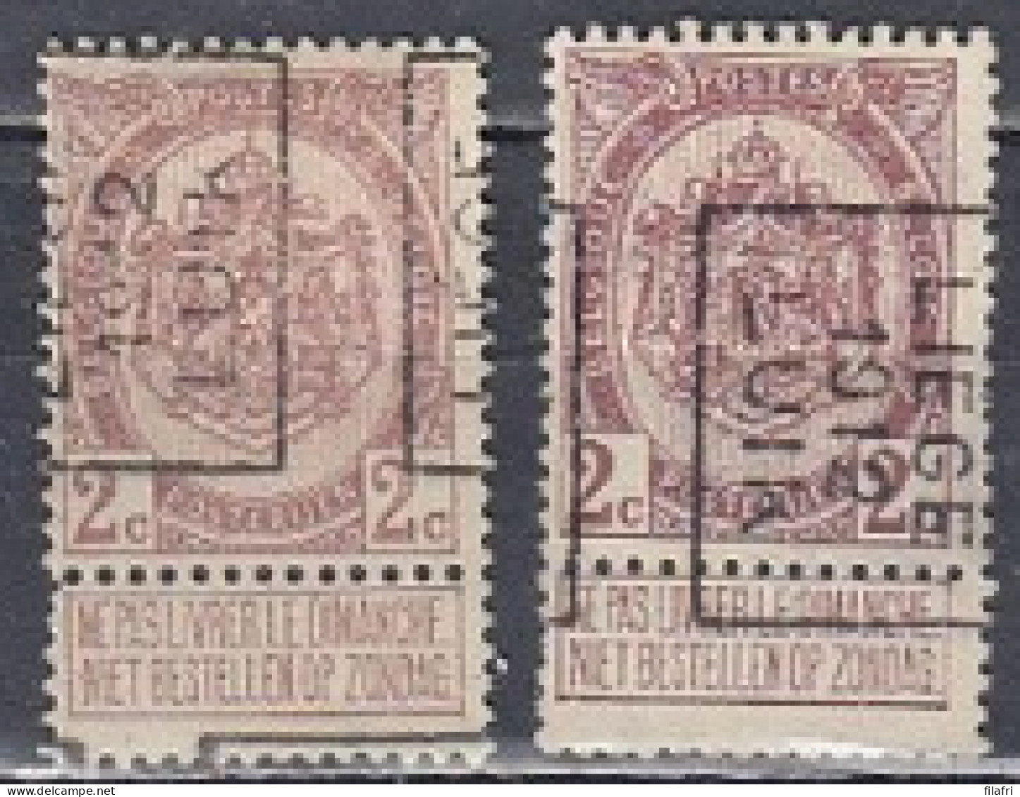 1953 Voorafstempeling Op Nr 82 - LIEGE 1912 LUIK - Positie A & B - Roller Precancels 1910-19