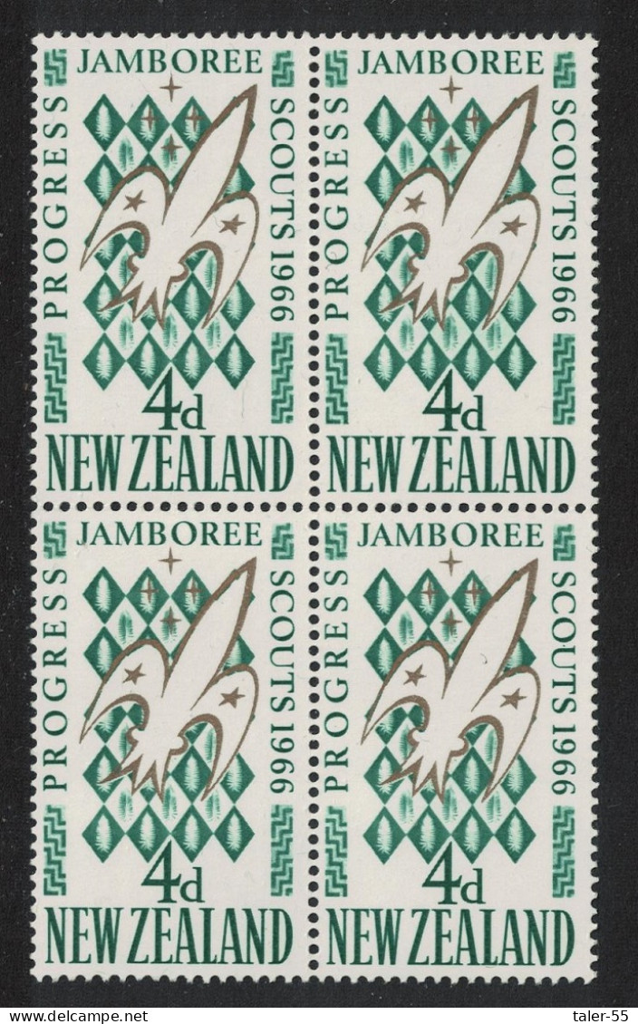 New Zealand Fourth National Scout Jamboree Trentham Block Of 4 1966 MNH SG#838 - Unused Stamps