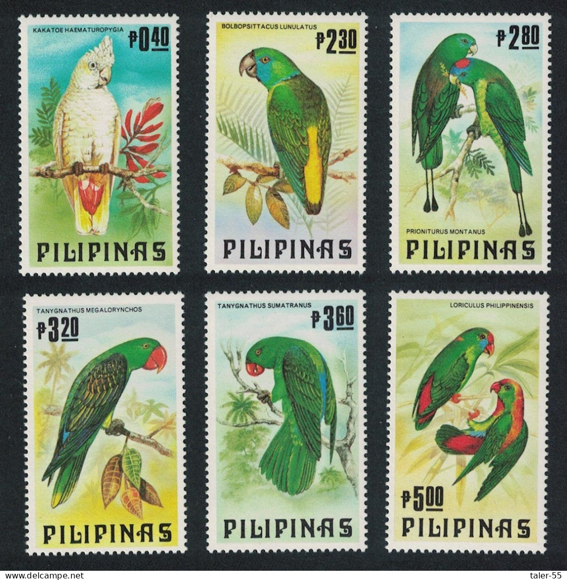 Philippines Parrots Cockatoo 6v 1984 MNH SG#1793-1798 MI#1556-1561 - Filippijnen