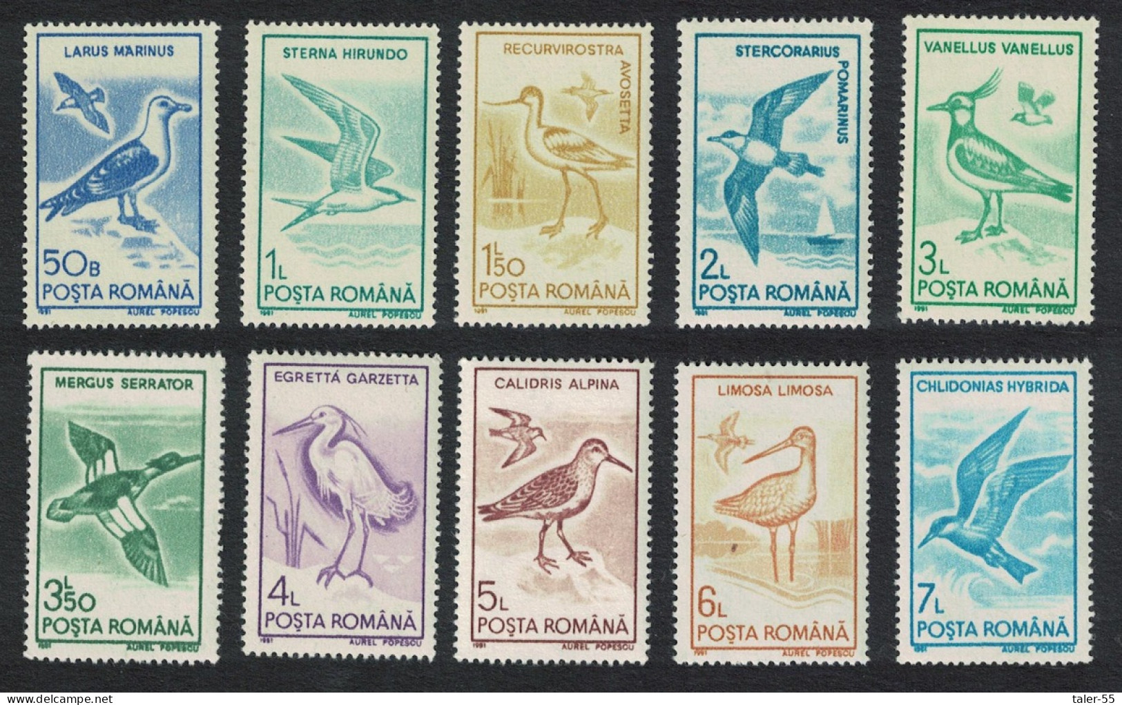 Romania Water Birds 10v 1991 MNH SG#5323-5332 MI#4642-4651 - Unused Stamps