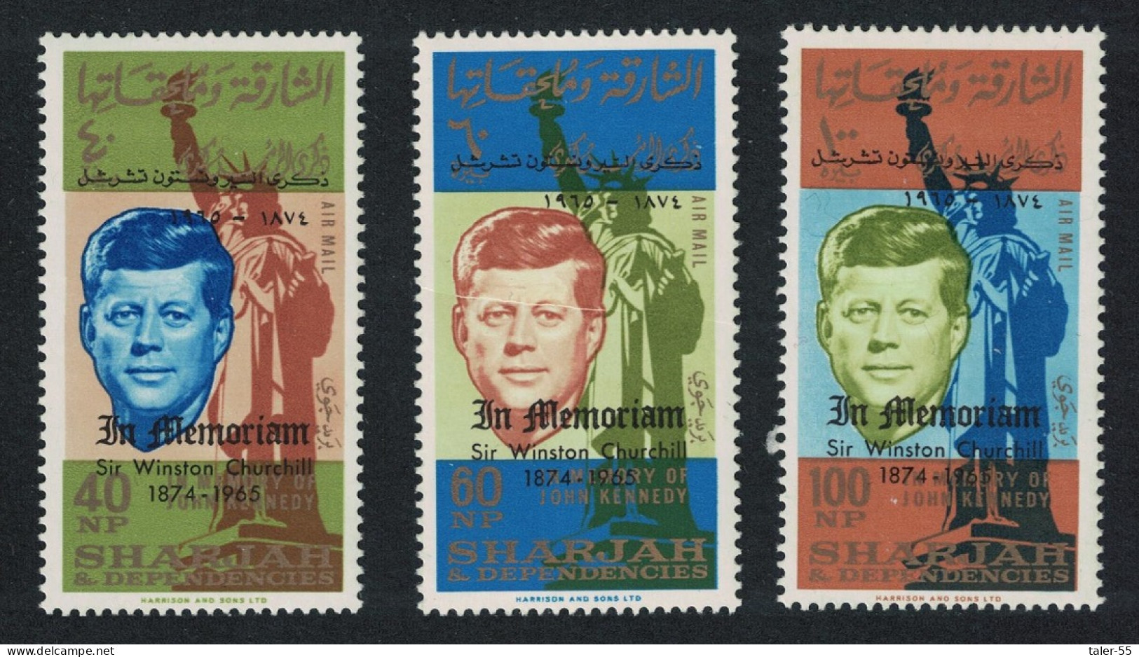 Sharjah Churchill Commemoration 3v 1965 MNH SG#127-129 - Schardscha