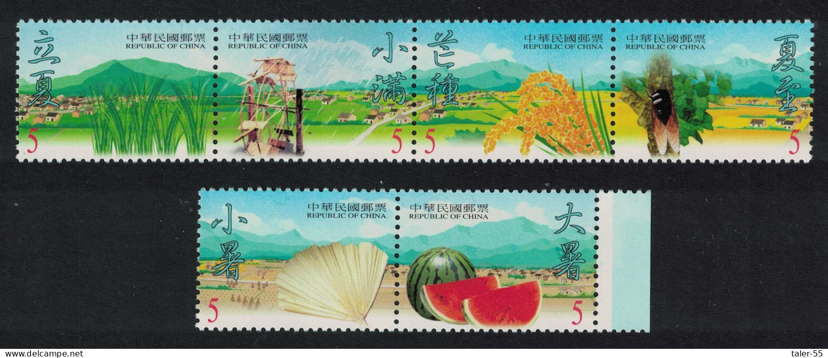 Taiwan Watermelons Seasonal Periods Of Summer 6v 2000 MNH SG#2636-2641 - Unused Stamps