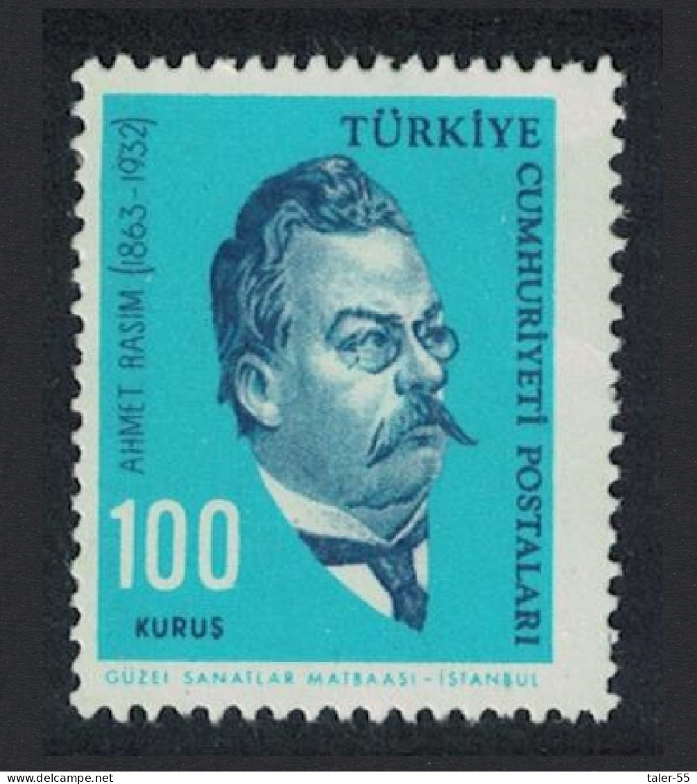 Turkey Ahmet Rasim Writer 100k 1964 MNH SG#2047 MI#1908 - Ungebraucht