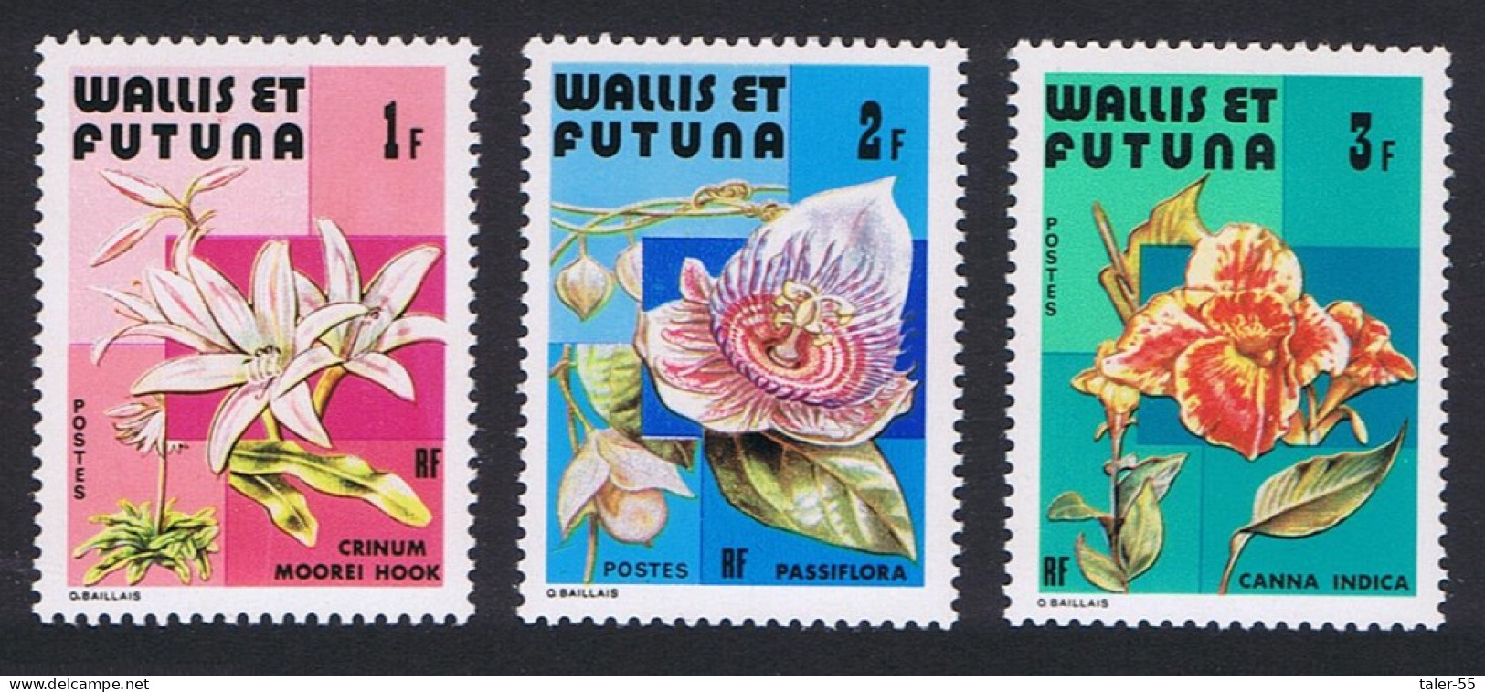 Wallis And Futuna Flowers 3v 1982 MNH SG#392-394 Sc#279-281 - Nuevos