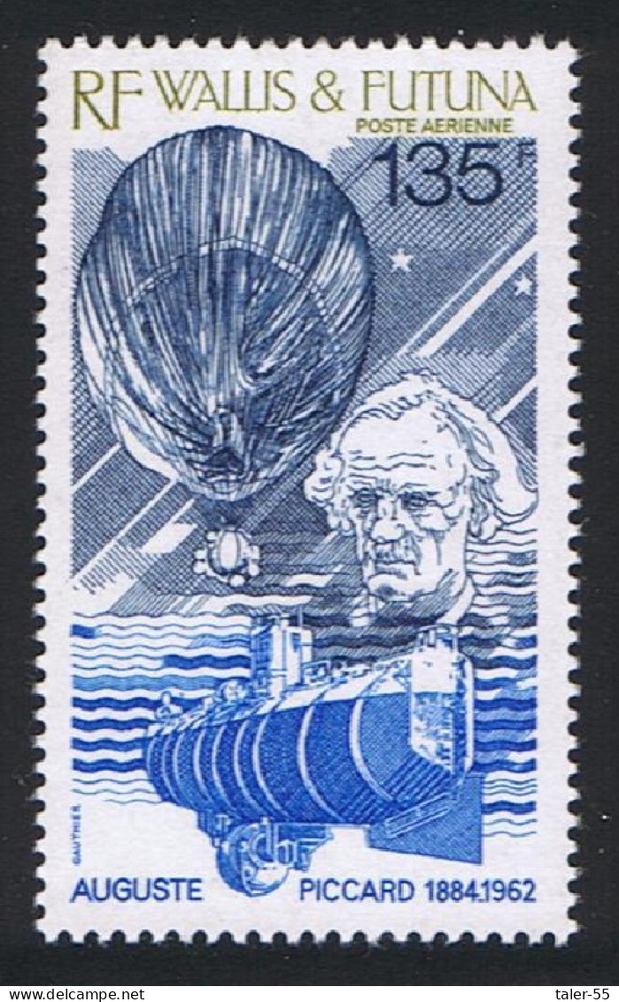 Wallis And Futuna August Piccard Physicist Submarine Hot Air Balloon 1987 MNH SG#516 Sc#C154 - Neufs