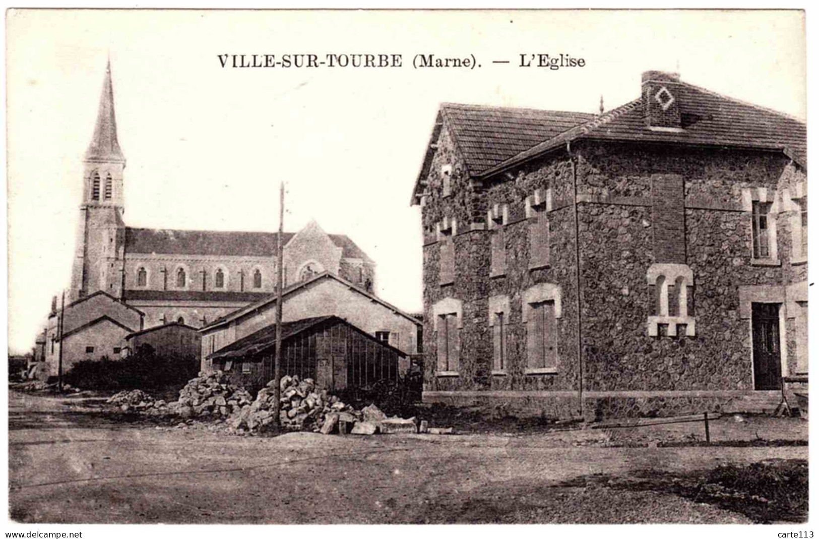 51 - B23563CPA - VILLE SUR TOURBE - Eglise (Reconstruite) - Très Bon état - MARNE - Ville-sur-Tourbe