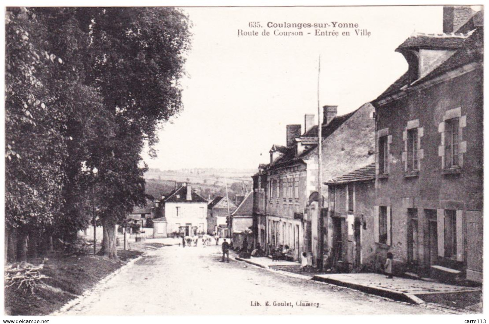 89 - B20370CPA - COULANGES SUR YONNE - Route De Courson -  Entree De La Ville - Parfait état - YONNE - Coulanges Sur Yonne