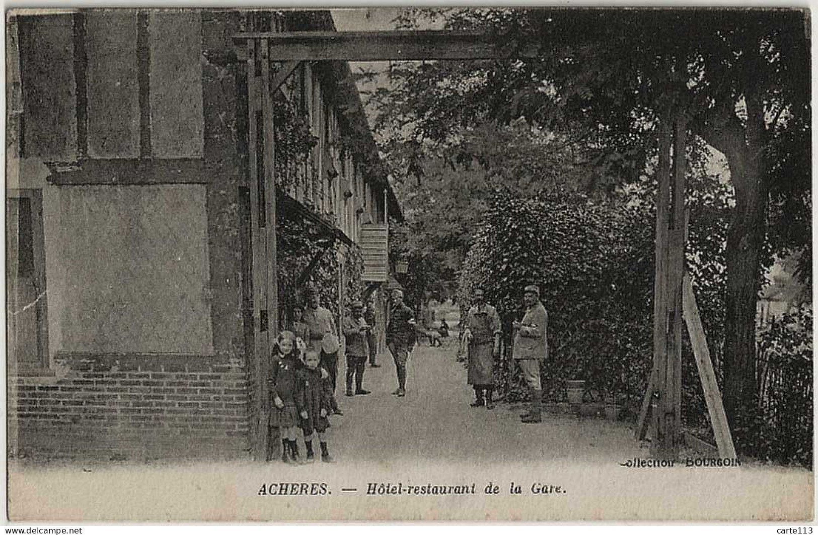 78 - B30858CPA - ACHERES - Hotel Restaurant De La Gare - Parfait état - YVELINES - Acheres