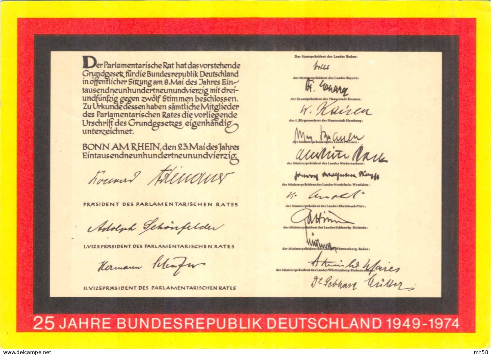 ALLEMAGNE RFA BUND - Entier / Ganzsache Gestempelt Am 18.5.1974 - P 113 Oder PSo 4 25 Jahre BRD - 30 Pf Phönix-Relief - Postcards - Used