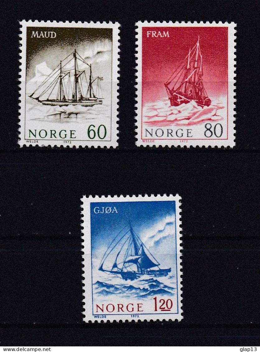 NORVEGE 1972 TIMBRE N°606/08 NEUF AVEC CHARNIERE BATEAUX - Nuovi