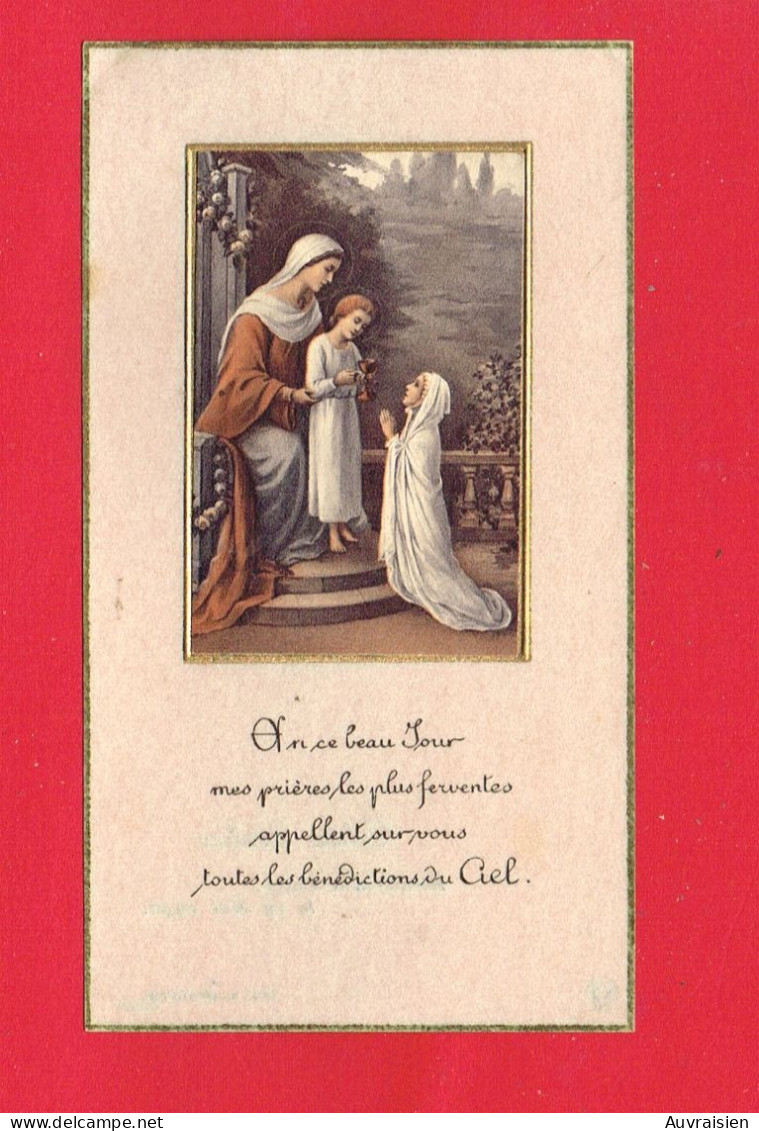 Image Pieuse ...Généalogie ... Communion De Colette LETELLIER à BERNIERES LE PATRY Calvados - Communie