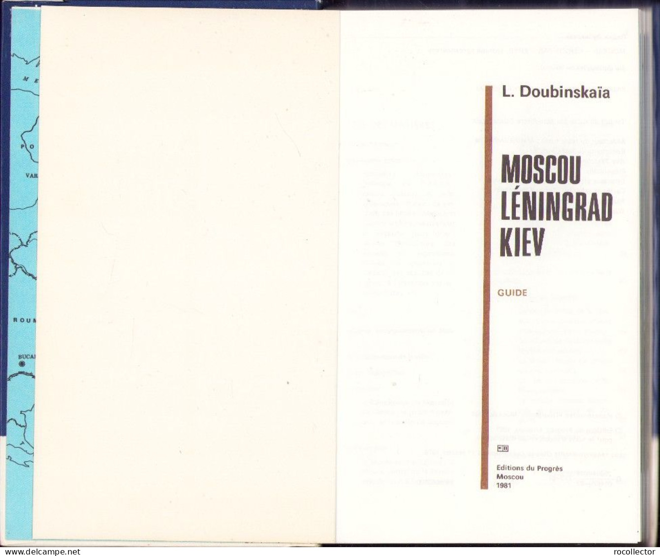 Moscou Léningrad Kiev Guide Par L Doubinskaia, 1981 C4387N - Old Books