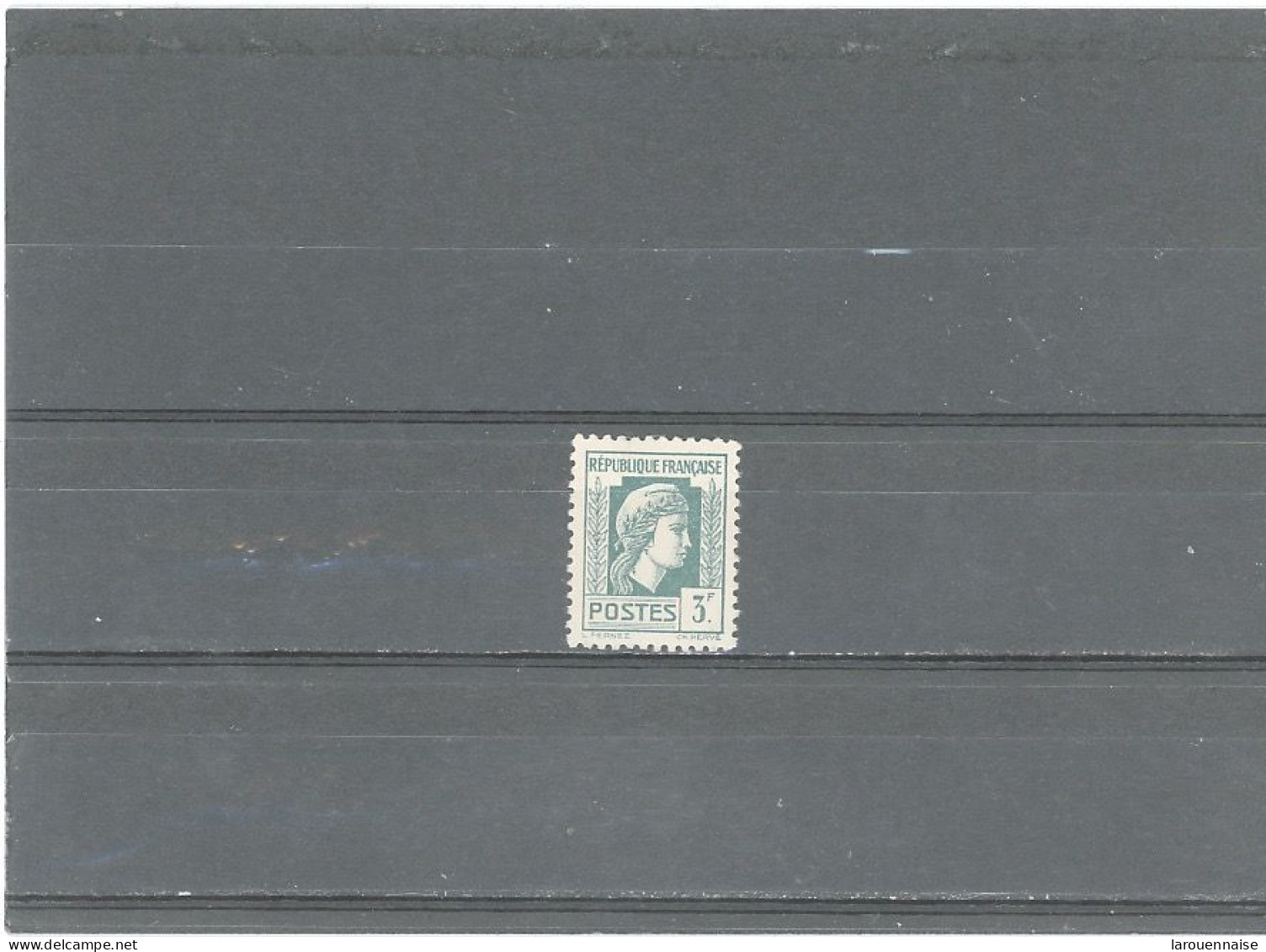 VARIÉTÉS -N°642 - N ** - MARIANNE D'ALGER  3F VERT - IMPRESSION RECTO -VERSO - Unused Stamps