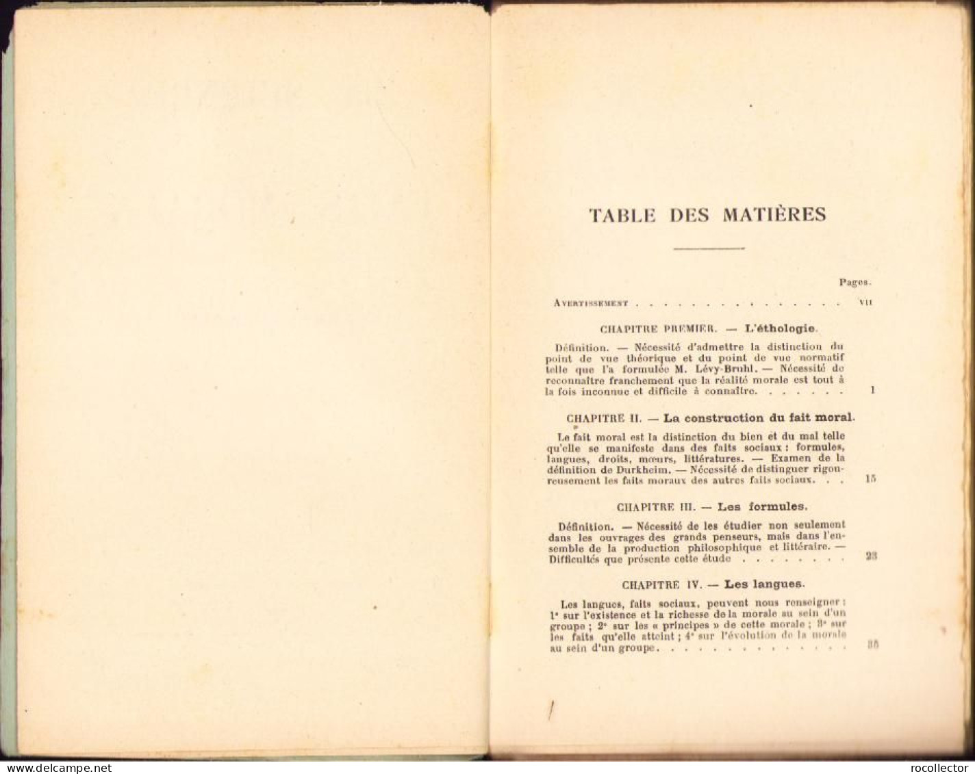 La Science Des Faits Moraux Par Albert Bayet, 1925, Paris C2185 - Livres Anciens