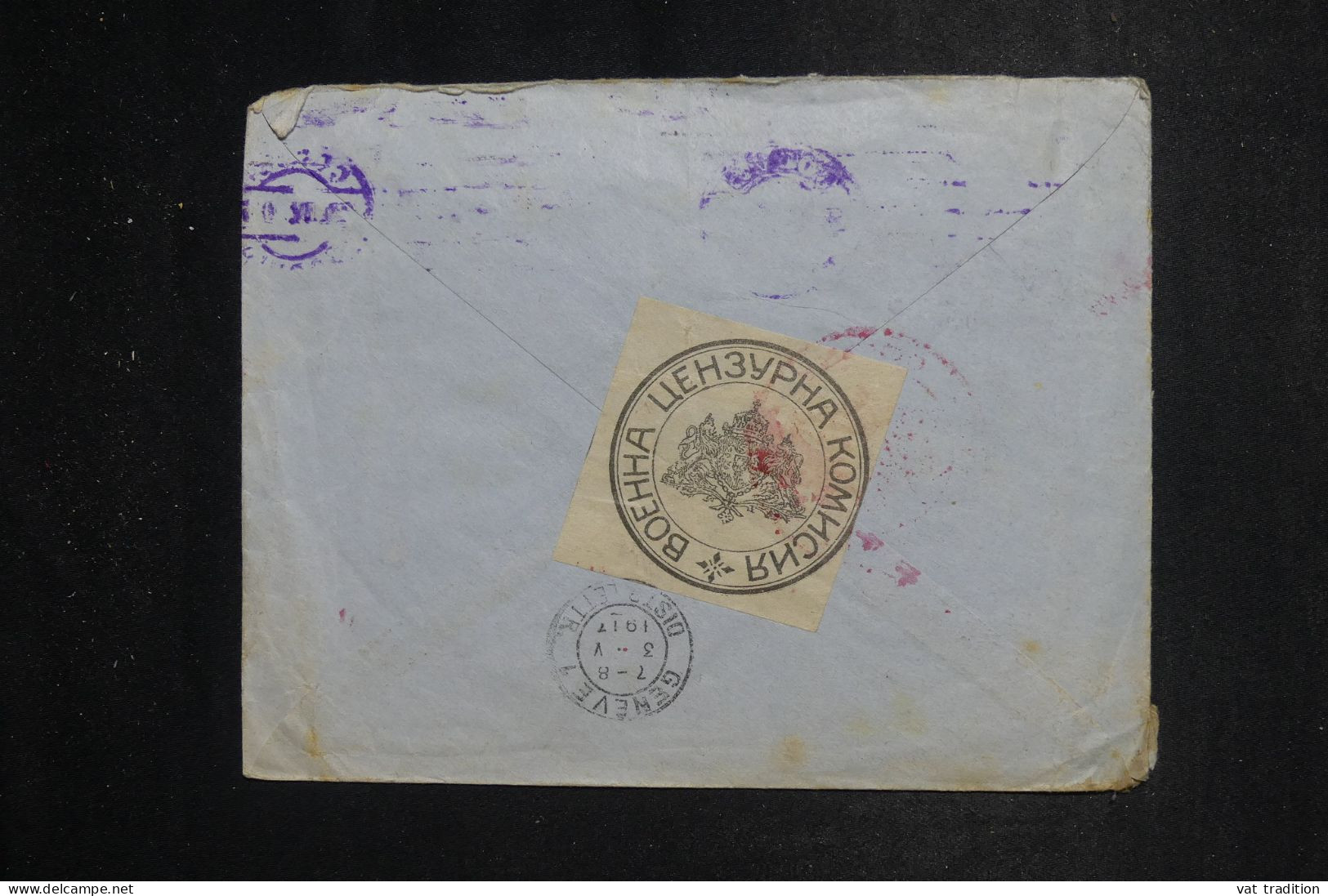 BULGARIE - Enveloppe Pour Genève En 1917 Avec Contrôle Postal - L 151314 - Storia Postale