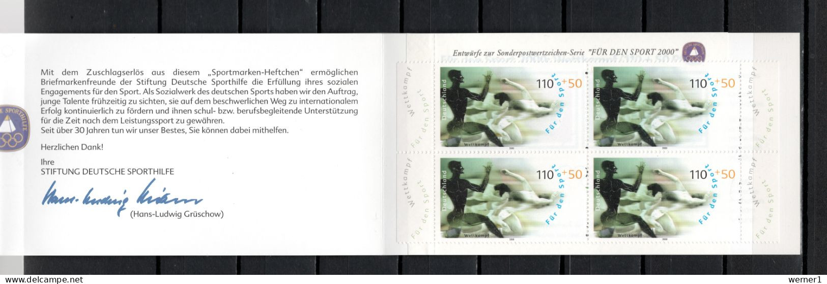 Germany 2000 Olympic Games Sydney Stamp Booklet MNH - Zomer 2000: Sydney