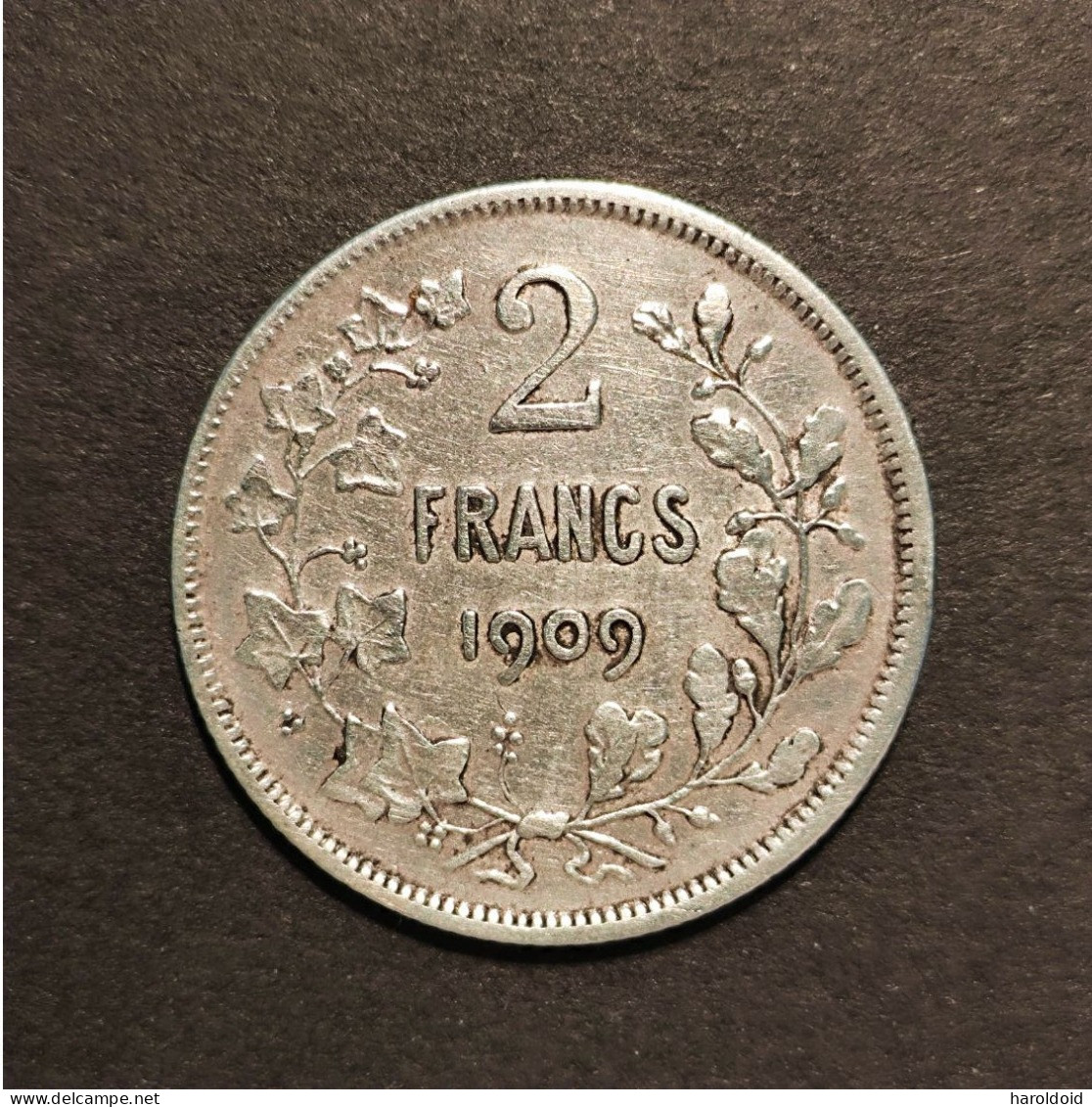 BELGIQUE - 2 FRANCS LEOPOLD II ROI 1909 - 2 Frank