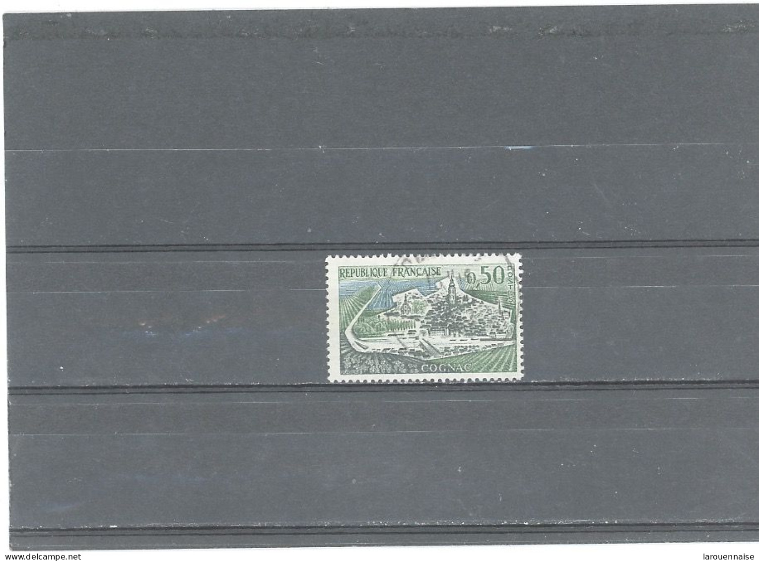 VARIÉTÉS -N°1314 - Obli 0,50F COGNAC  -PAPIER TEINTÉ VERDÂTRE - Used Stamps