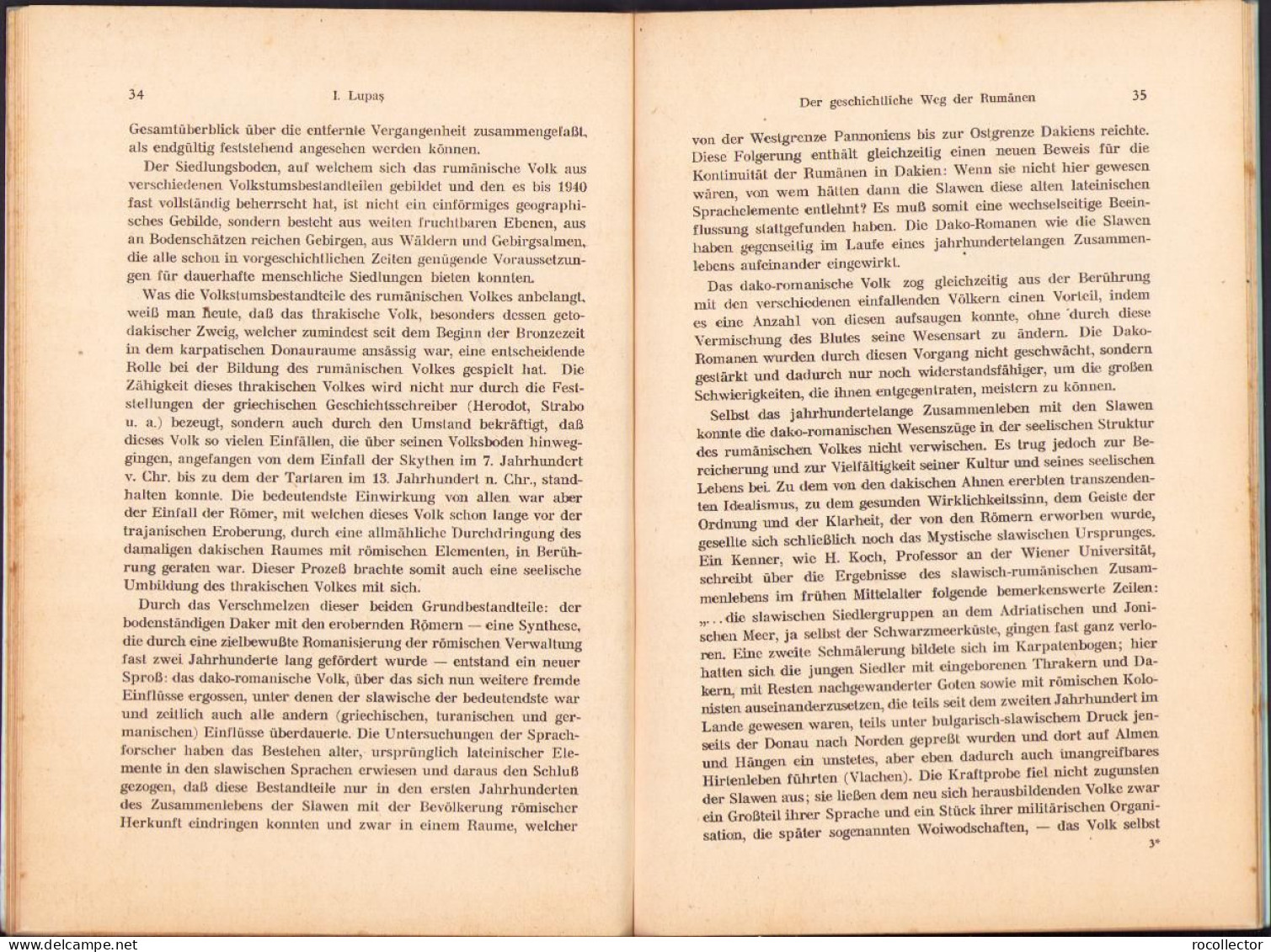 Die Grundlagen der rumänischen Volkseinheit. Der geschichtliche Weg der Rumänen von Ioan Lupaș, 1942 C2152