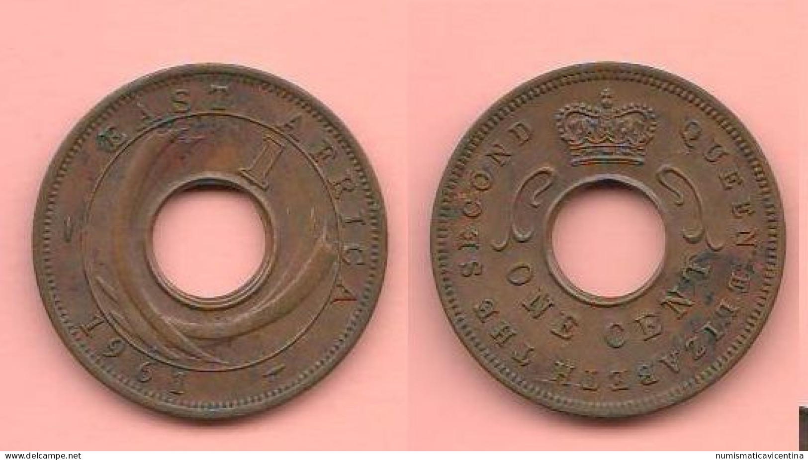 East Africa 1 Cents 1961 Great Britain Protectorate Oriental Afrique Bronze Queen Elizabeth II° - Kolonien