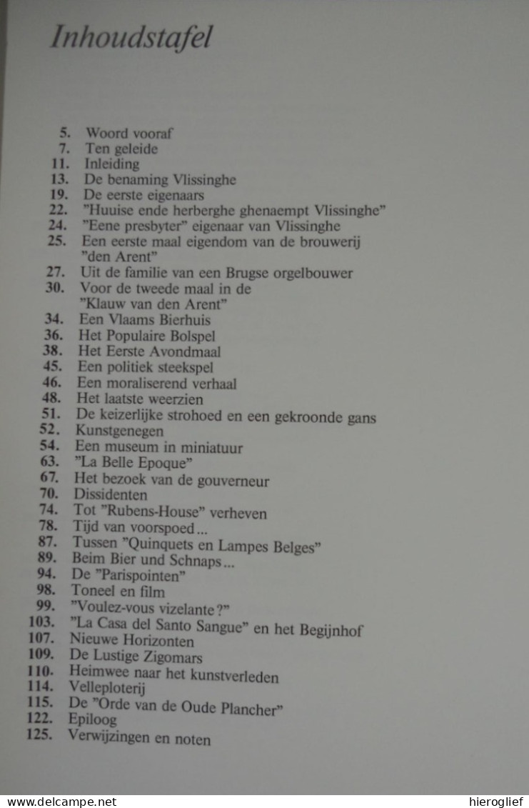 Café Vlissinghe - Een eeuwenoude Brugse herberg 1515-1985 door Eduard Trigs Brugge kwartier Sint-Anna wijk heemkunde