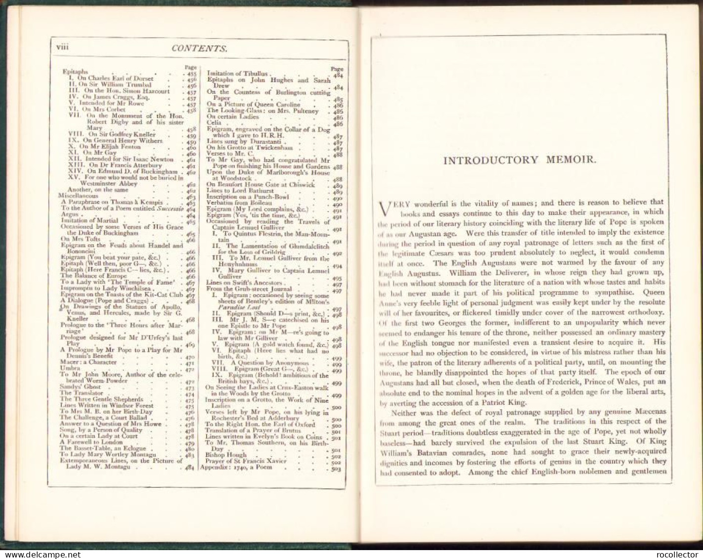 The Poetical Works Of Alexander Pope By Adolphus William Ward, 1930, London C1742 - Livres Anciens