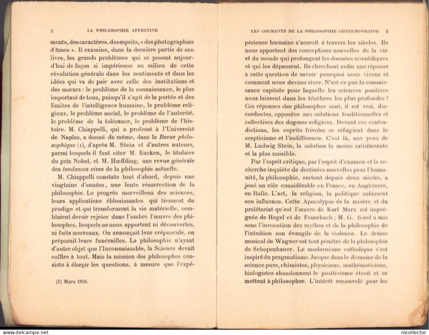 La Philosophie Affective Par J Bourdeau, 1912 C1698 - Livres Anciens