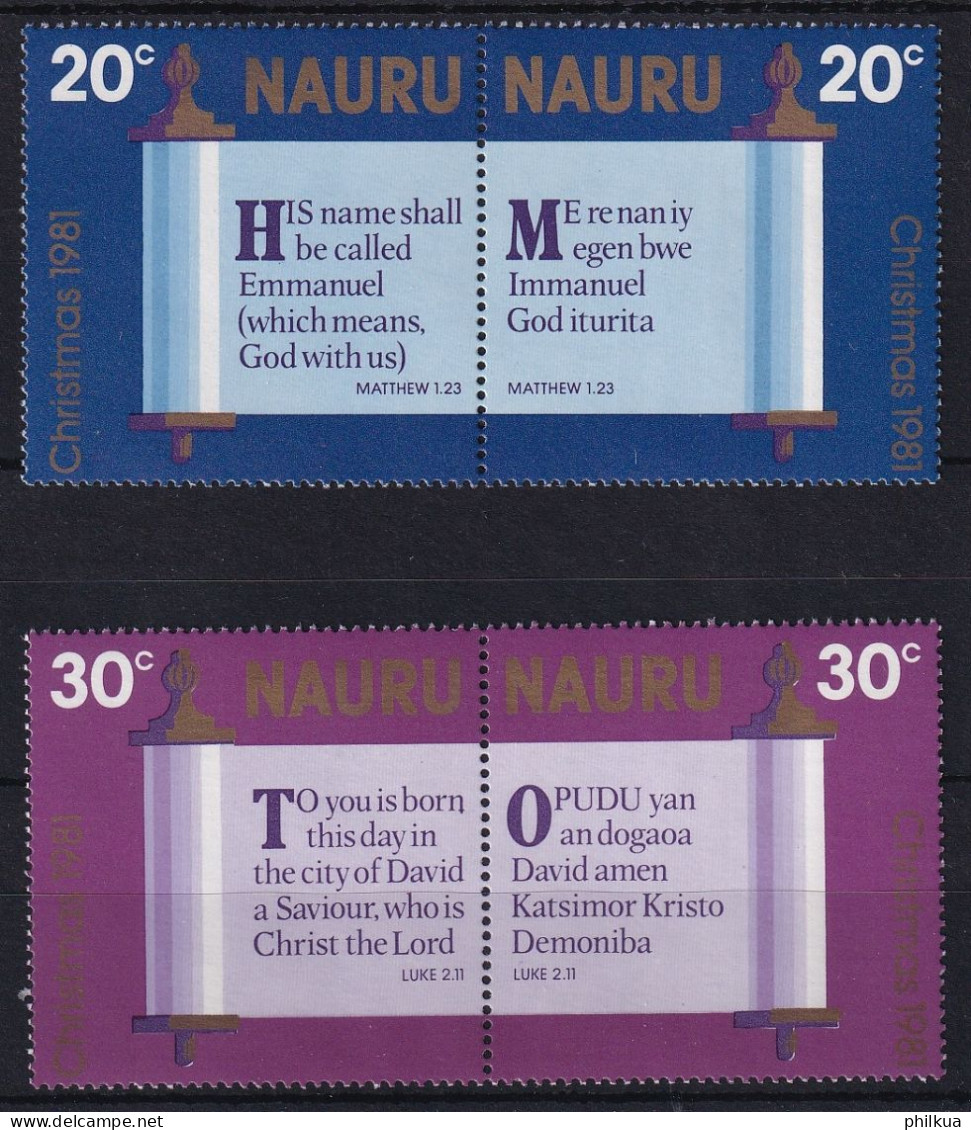 MiNr. 233 - 236 Nauru 1981, 14. Nov. Weihnachten - Postfrisch/**/MNH - Nauru