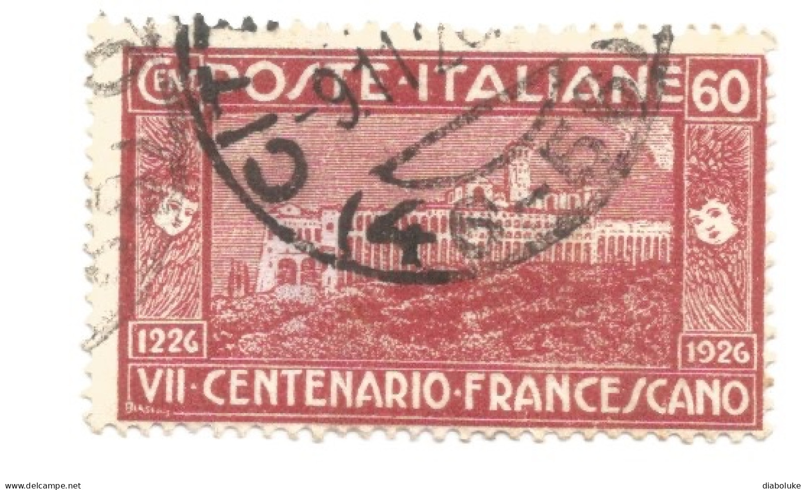 (REGNO D'ITALIA) 1926 MORTE DI SAN FRANCESCO - Serie Di 8 Francobolli Usati, Tutte Le Dentellature, Annulli Da Periziare - Poste Aérienne