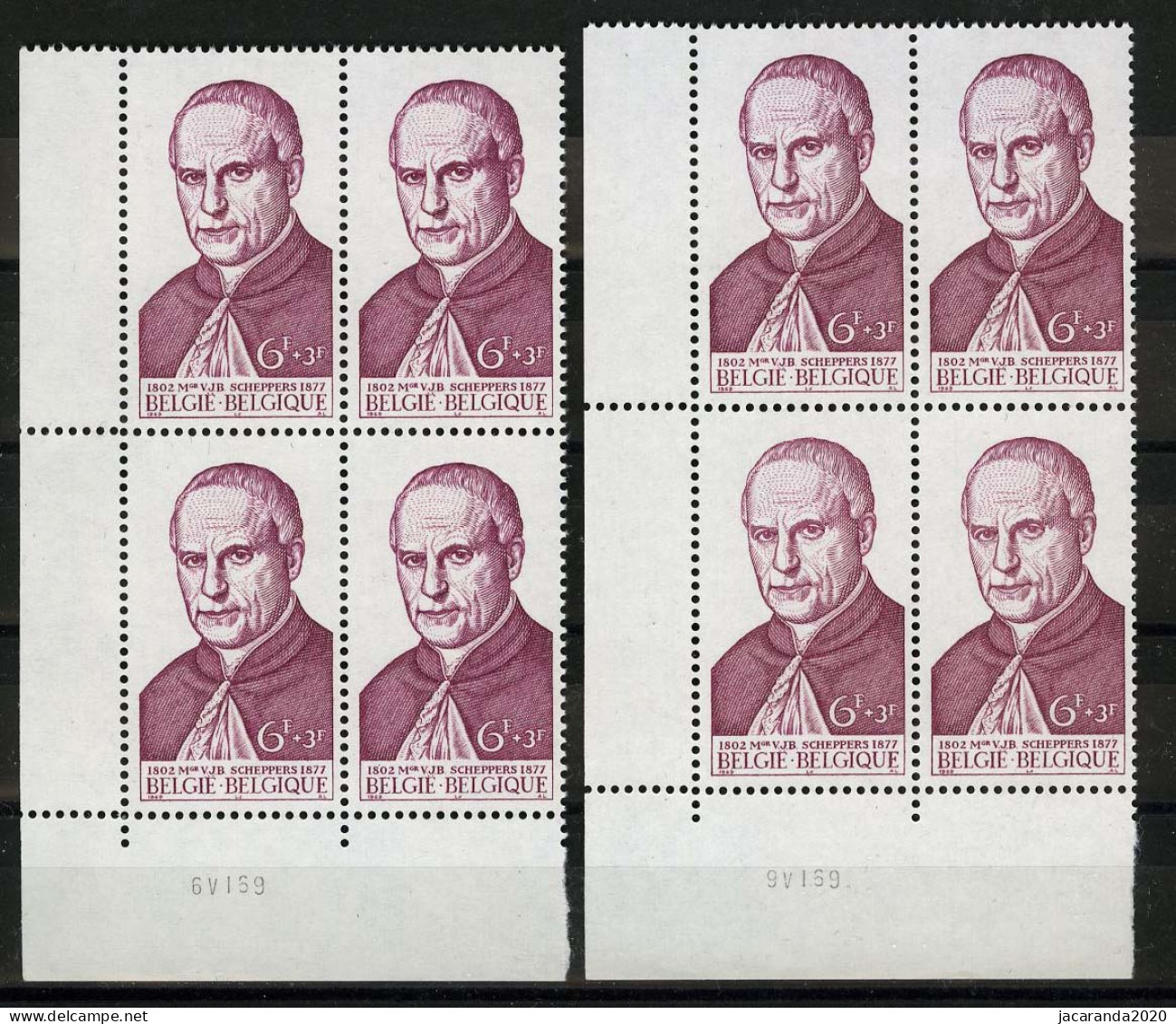 België 1499 - Mgr. Scheppers - 6 VI 69 En 9 VI 69 - MNh - Datiert