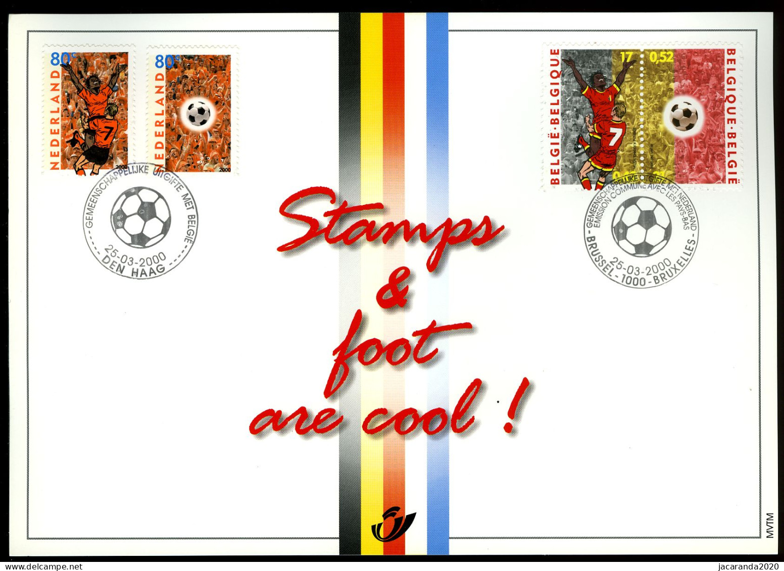 België 2892 HK - Europees Kampioenschap Voetbal - Football - Gem. Uitgifte Met Nederland - 2000 - Erinnerungskarten – Gemeinschaftsausgaben [HK]