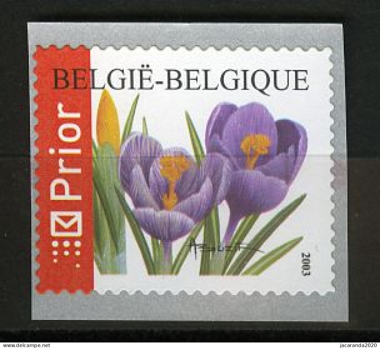 België R107 - Bloemen - Buzin (3227) - Crocus Vernus - 2003 - Met Nieuw Prior Logo - Met Eindstreep - Coil Stamps