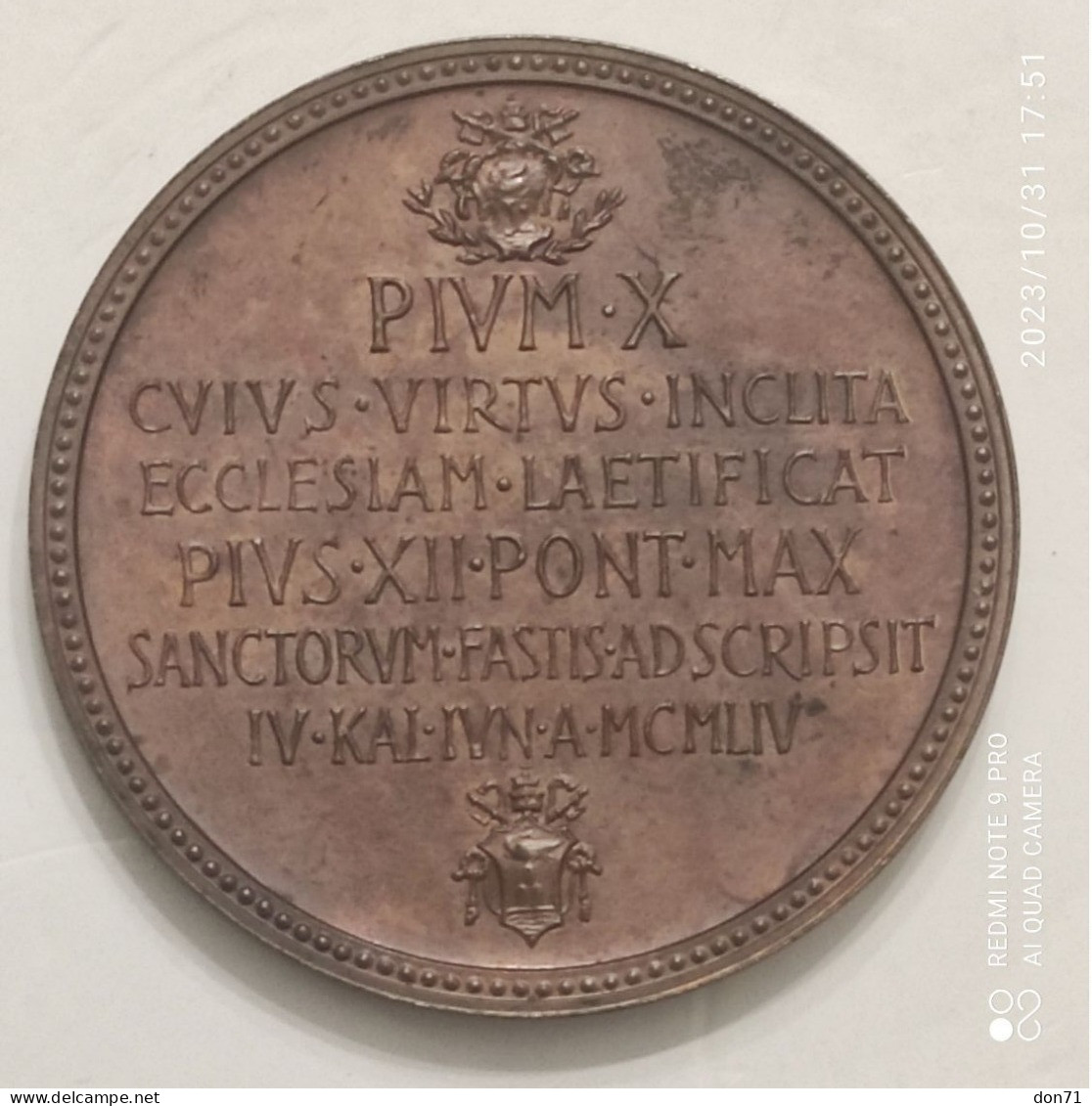 Vaticano - Pio XII Medaglia "Canonizazzione" - Monarchia/ Nobiltà