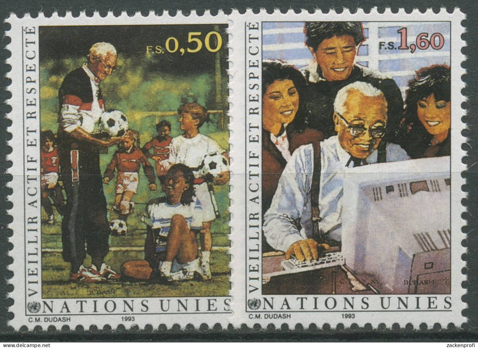 UNO Genf 1993 Senioren Seniorenarbeit 225/26 Postfrisch - Nuevos