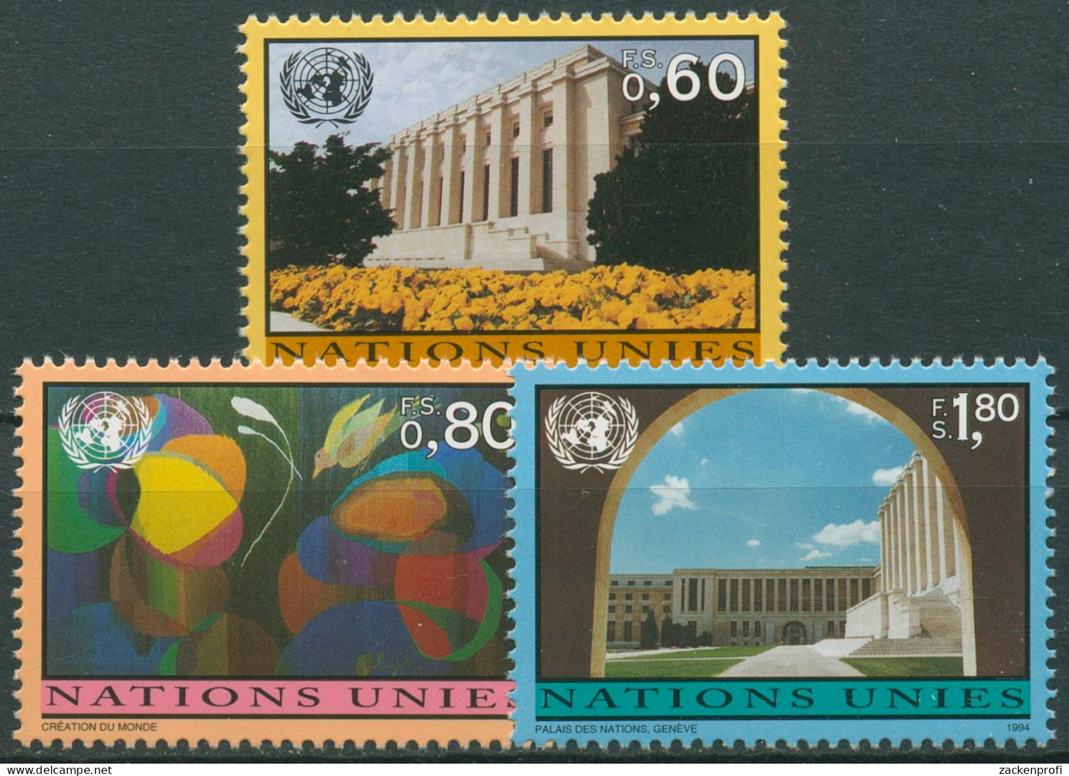 UNO Genf 1994 Palais Des Nations Genf 256/58 Postfrisch - Ungebraucht