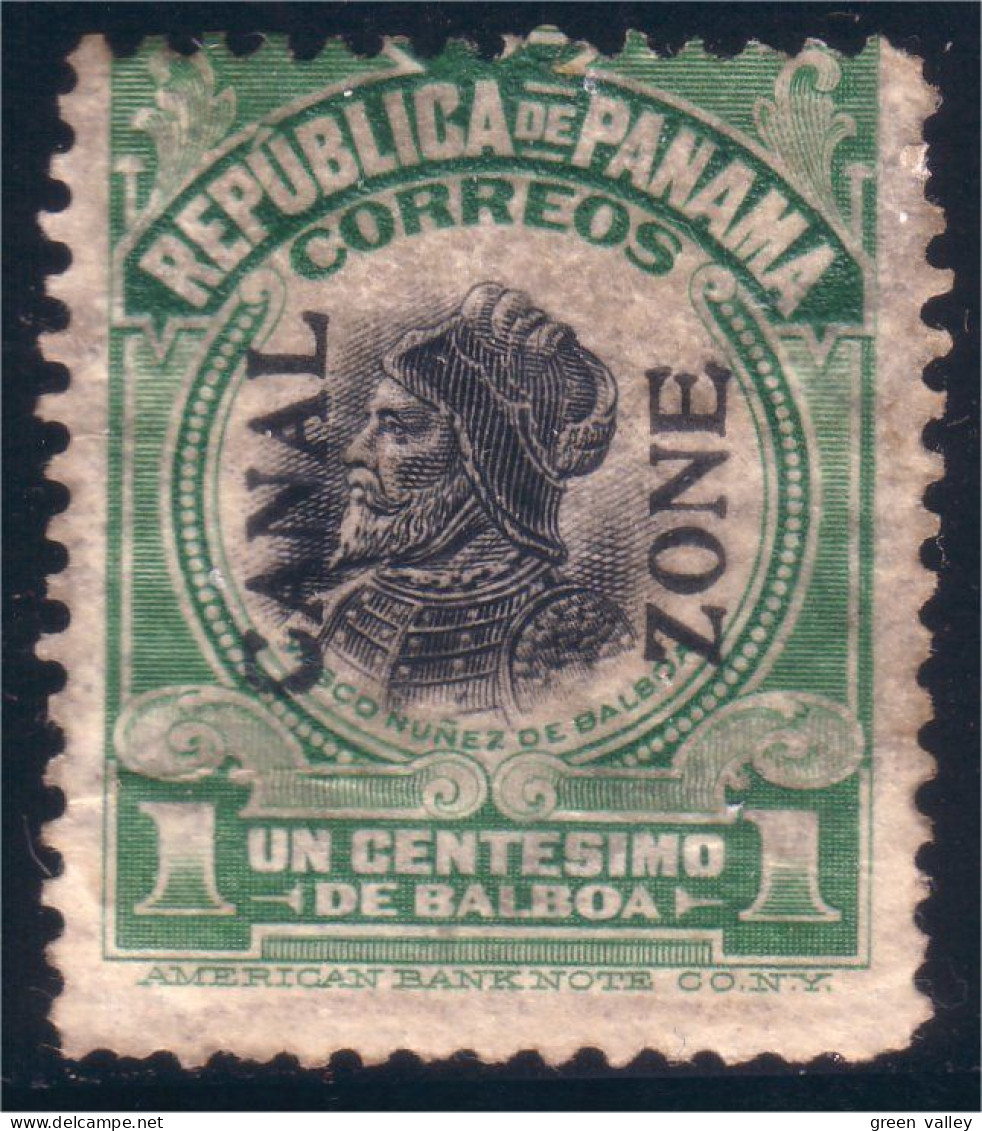 912 USA Canal Zone Panama 1909 Nunez De Balboa MH * Neuf Original Gum (USA-175) - Kanalzone