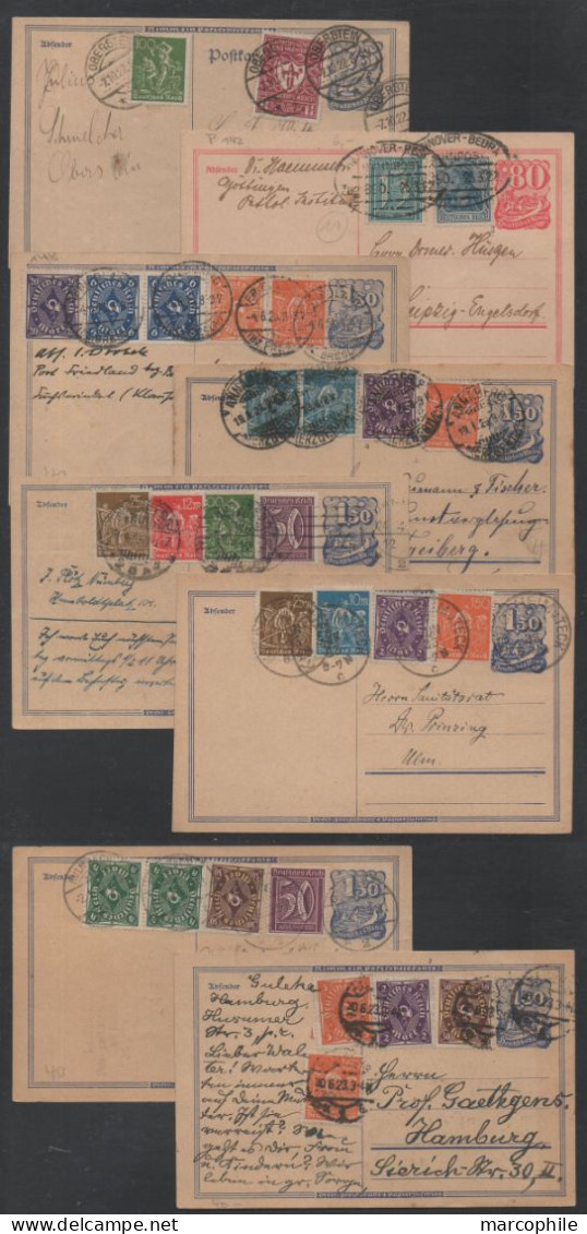 DR - INFLA / 20 GELAUFENE GANZSACHEN / 2 BILDER (ref 6425) - Postcards