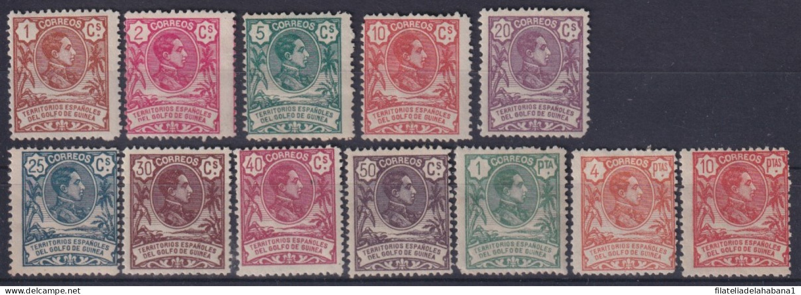 F-EX43183 SPAIN SPANISH GUINEA 1909 STAMP LOT ALFONSO XIII.   - Spanish Guinea