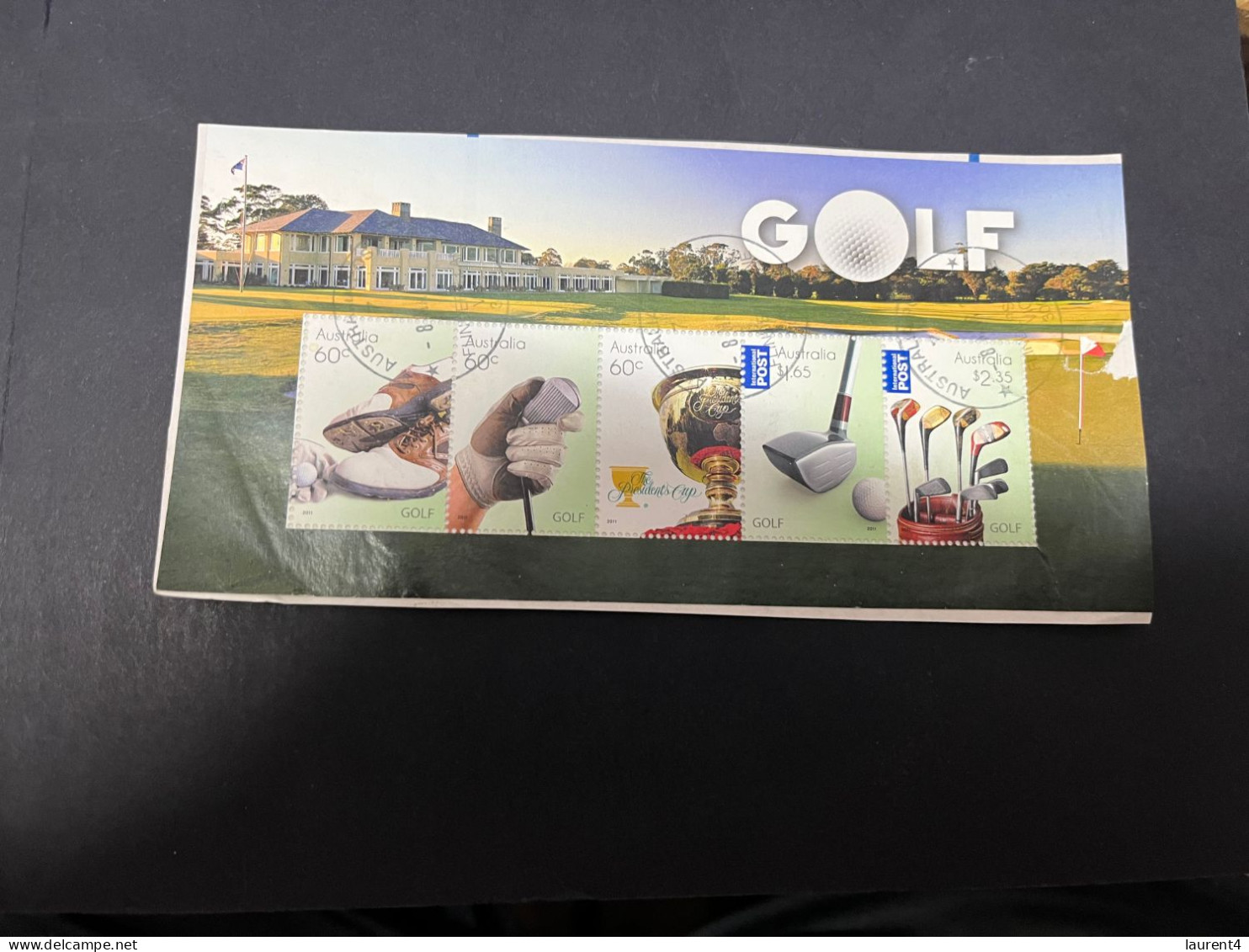 3-4-2024 (stamp) Used Mini-sheet On Paper - Australia - Golf (short On Right) - Blocs - Feuillets